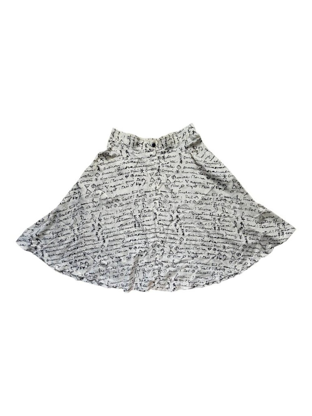 90s Chaus signature printed silk skirt . medium